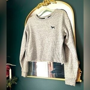 Pink Victoria’s Secret Fishnet Cropped Sweater, Size S